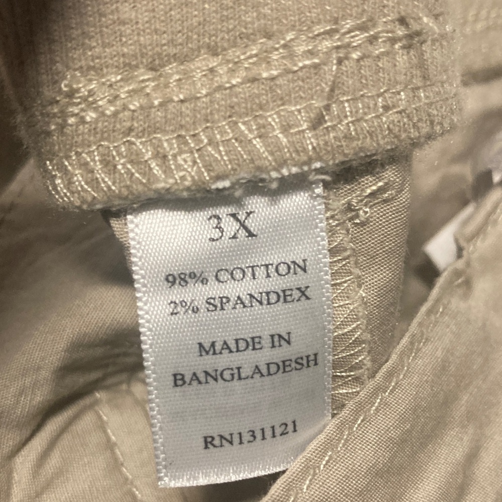 Dash tan Taylor Capri comfort waist cargo pocket comfee flex elastic waist 3X - Picture 17 of 17